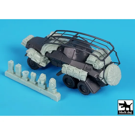Black Dog T72203 1/72 Sd Kfz 232 6 Rad Car Accessories Set For Italeri