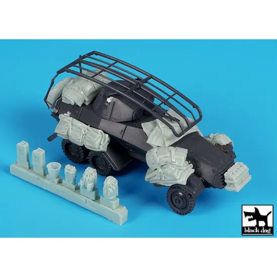 Black Dog T72203 1/72 Sd Kfz 232 6 Rad Car Accessories Set For Italeri
