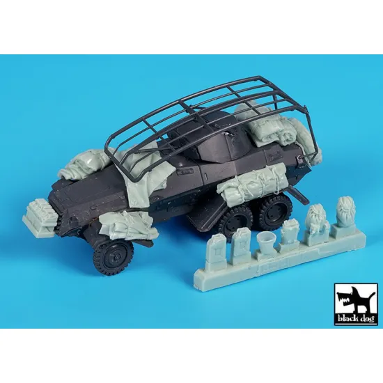 Black Dog T72203 1/72 Sd Kfz 232 6 Rad Car Accessories Set For Italeri