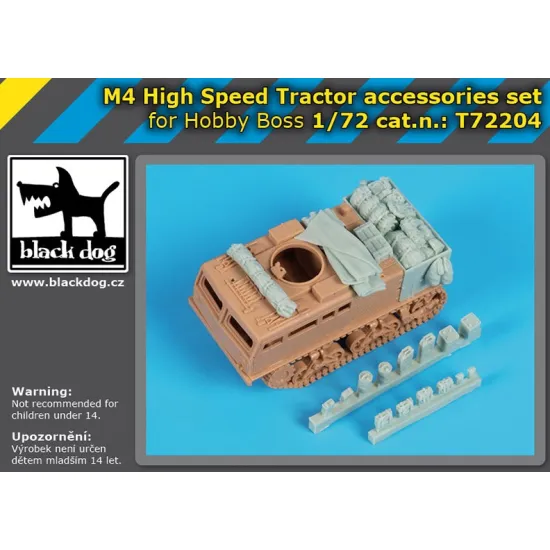 Black Dog T72204 1/72 M4 High Speed Tractor Accessories Set For Hobbyboss