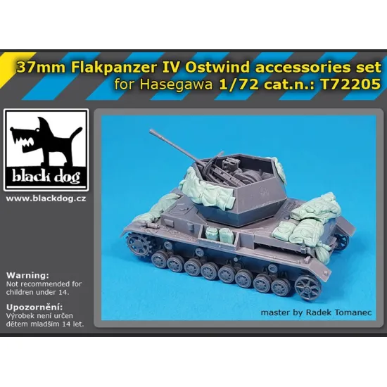 Black Dog T72205 1/72 37 Mm Flakpanzer Iv Ostwind Accessories Set For Hasegawa