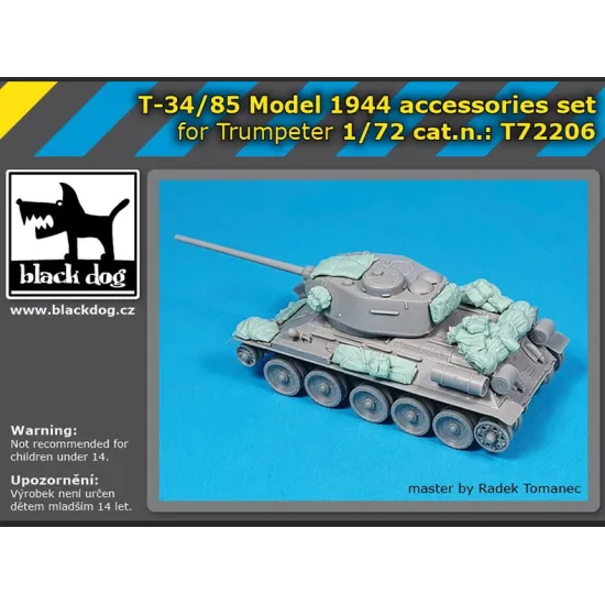 Black Dog T72206 1/72 T-34/85 Model 1944 Accessories Set For Trumpeter