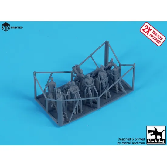 Black Dog A44003 1/144 Airport Ground Staff 20 Figures
