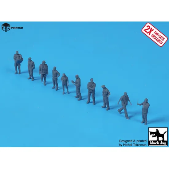 Black Dog A44003 1/144 Airport Ground Staff 20 Figures