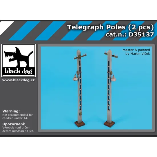 Black Dog D35137 1/35 Telegraph Poles 2 Pcs