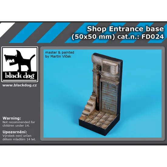 Black Dog Fd024 1/24 Shop Entrance Base 50/50 Mm