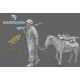 Black Snake Fsj-01 1/35 1 Fallschirmjager Leading A Donkey Resin Kit