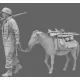 Black Snake Fsj-01 1/35 1 Fallschirmjager Leading A Donkey Resin Kit