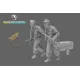 Black Snake Fsj-02 1/35 3 Fallschirmjager And Drop Canister Resin Kit