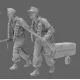 Black Snake Fsj-02 1/35 3 Fallschirmjager And Drop Canister Resin Kit
