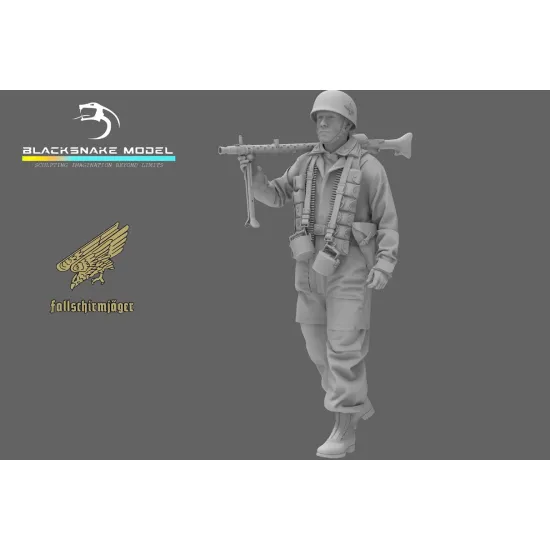 Black Snake Fsj-05 1/35 Fallschirmjager Fireteam Mg34 Support Resin Kit