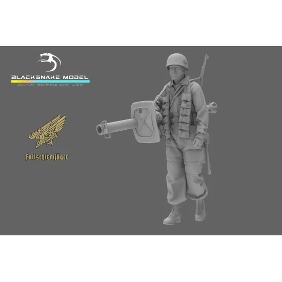 Black Snake Fsj-09 1/35 Fallschirmjager Tank Hunter Resin Figure Kit