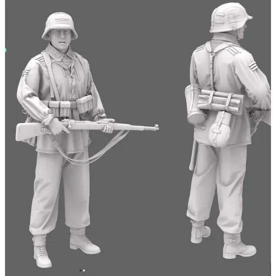 Black Snake Waffen-02 1/35 German Waffen Soldier Resin Figure Kit