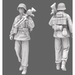 Black Snake Waffen-06 1/35 German Waffen Soldier Resin Figure Kit