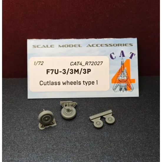 Cat4-r72027 1/72 F7u-3/3m/3p Cutlass Wheels Type1 Aircraft Accessories