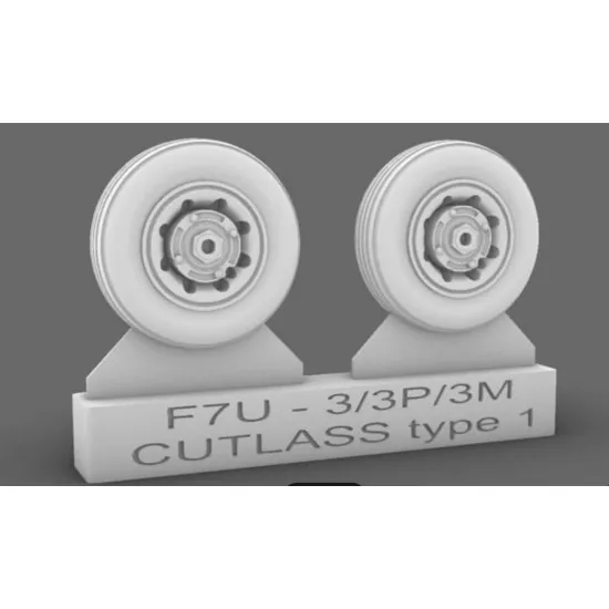 Cat4-r72027 1/72 F7u-3/3m/3p Cutlass Wheels Type1 Aircraft Accessories