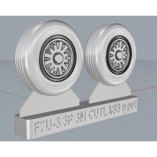Cat4-r72027 1/72 F7u-3/3m/3p Cutlass Wheels Type1 Aircraft Accessories