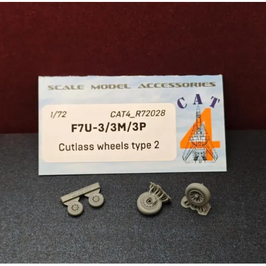 Cat4-r72028 1/72 F7u-3/3m/3p Cutlass Wheels Type2 Aircraft Accessories