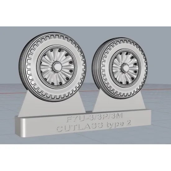 Cat4-r72028 1/72 F7u-3/3m/3p Cutlass Wheels Type2 Aircraft Accessories