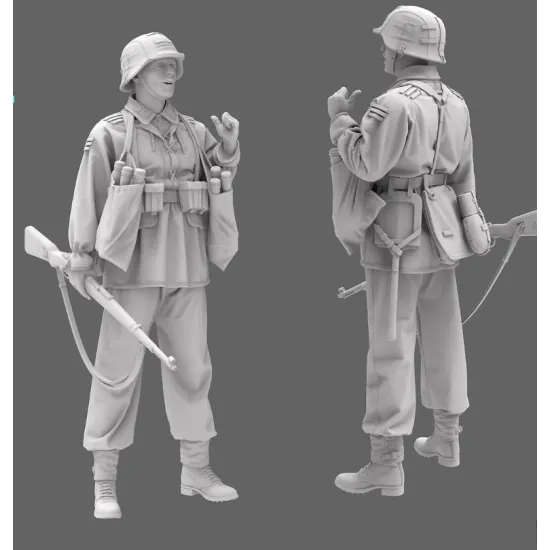 Black Snake Waffen-12 1/35 German Waffen Soldier Resin Figure Kit