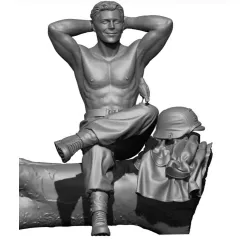 Black Snake Waffen-16 1/35 Soldat Waffen Ss Normandie 1944 Resin Figure Kit