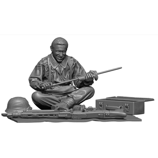 Black Snake Waffen-19 1/35 Waffen-ss Crew Member Normandy Summer 1944 Resin Figure Kit