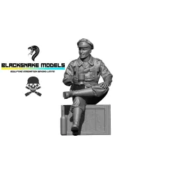 Black Snake Waffen-21 1/35 Officier Waffen-ss Normandy 1944 Resin Figure Kit
