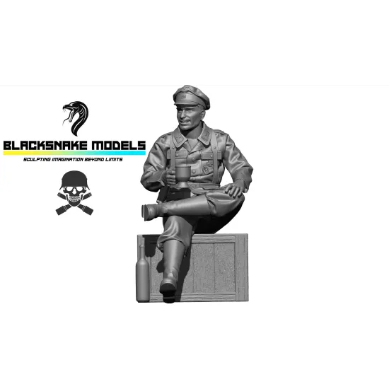 Black Snake Waffen-21 1/35 Officier Waffen-ss Normandy 1944 Resin Figure Kit