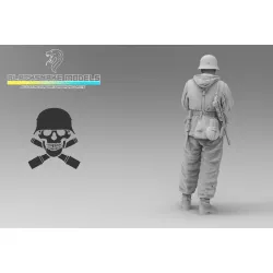Black Snake Ttnkf-01 1/35 Infantryman Totenkopf In Winter Uniform Taking A Coffee Break Eastern Front 1943-44