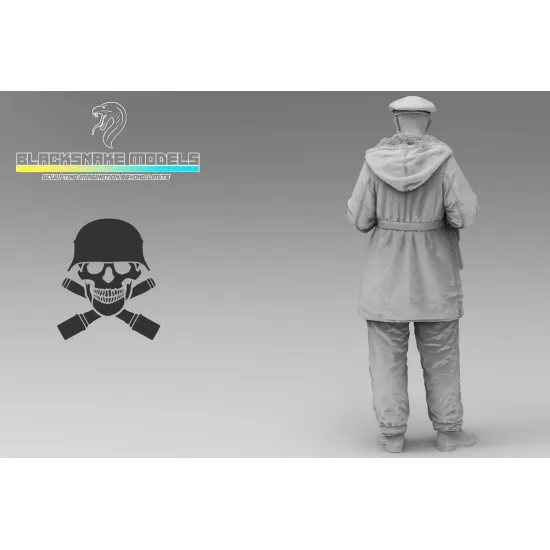 Black Snake Ttnkf-03 1/35 Officer Totenkopf In Winter Uniform Taking A Coffee Break Eastern Front 1943-44