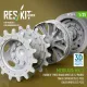 Reskit Rs-av35-0001 1/35 Merkava Mk 3 Rubber Bandage Road Wheels 12 Pairs Track Sprockets 2 Pcs Idler Wheels 2 Pcs For Meng/Hobbyboss Kit 3d Printed