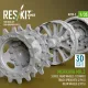 Reskit Rs-av35-0002 1/35 Merkava Mk 3 Steel Road Wheels 12 Pairs Track Sprockets 2 Pcs Idler Wheels 2 Pcs For Meng/Hobbyboss Kit 3d Printed