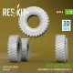 Reskit Rs-av35-0003 1/35 M1240a1 M-atv Wheels Set Weighted 5 Pcs For Rye Field Model Rfm Kit 3d Printed