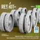 Reskit Rs-av35-0006 1/35 Merkava Mk 3 Damaged Rubber Bandage Wheels 12 Pairs Track Sprockets 2 Pcs Idler Wheels 2 Pcs For Meng/Hobbyboss Kit 3d Printed