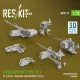 Reskit Rs-av35-0017 1/35 Merkava Mk 3 Mg Set V1 3 Pcs Machine Gun Mounts 3 Pcs For Meng/Hobbyboss Kit 3d Printed