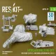 Reskit Rs-av35-0019 1/35 Merkava Mk 3 Mg Set W Cover 3 Pcs Machine Gun Mounts 3 Pcs For Meng/Hobbyboss Kit 3d Printed