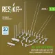 Reskit Rs-avu35-0001 1/35 Idf Afv Antennas And Mount Early And Late Type Battle Managment System Big Set 3d Printed