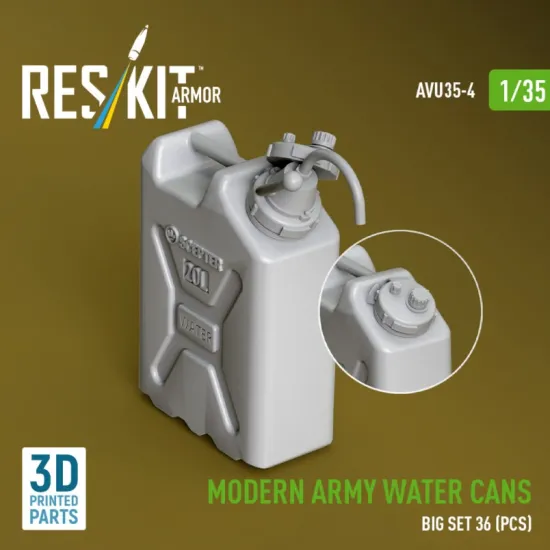 Reskit Rs-avu35-0004 1/35 Modern Army Water Cans Big Set 3d Printed