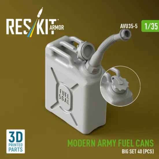 Reskit Rs-avu35-0005 1/35 Modern Army Fuel Cans Big Set 3d Printed