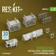 Reskit Rs-avu35-0008 1/35 Merkava Mk 3 Rear Hull Metall Storage Baskets 2 Pcs W/Workable Chains For Hobbyboss Kit 3d Printed