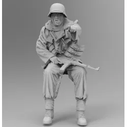 Black Snake Ttnkf-10 1/35 Rider Totenkopf In Winter Gear Eastern Front