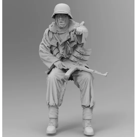 Black Snake Ttnkf-10 1/35 Rider Totenkopf In Winter Gear Eastern Front