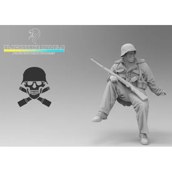 Black Snake Ttnkf-13 1/35 Rider Totenkopf In Winter Gear Eastern Front Eastern Front