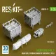 Reskit Rs-avu35-0011 1/35 Merkava Mk 3 Rear Hull Storage Baskets W/Cover 2 Pcs For Meng Kit 3d Printed