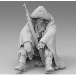 Black Snake Ttnkf-15 1/35 Rider Totenkopf In Winter Gear Eastern Front Eastern Front