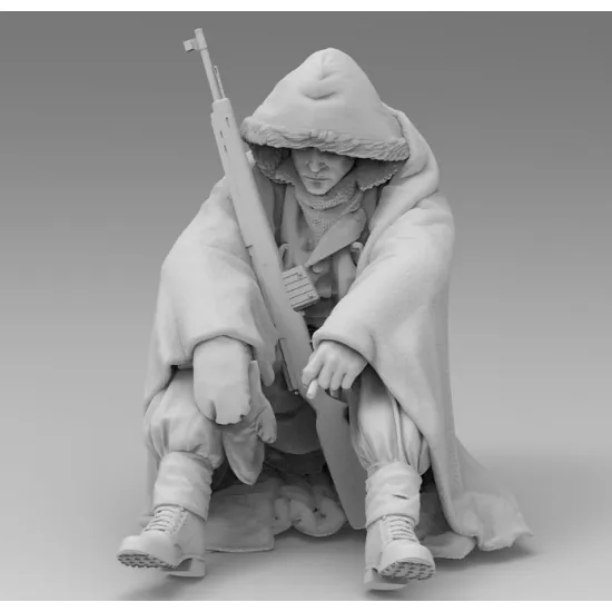 Black Snake Ttnkf-15 1/35 Rider Totenkopf In Winter Gear Eastern Front Eastern Front