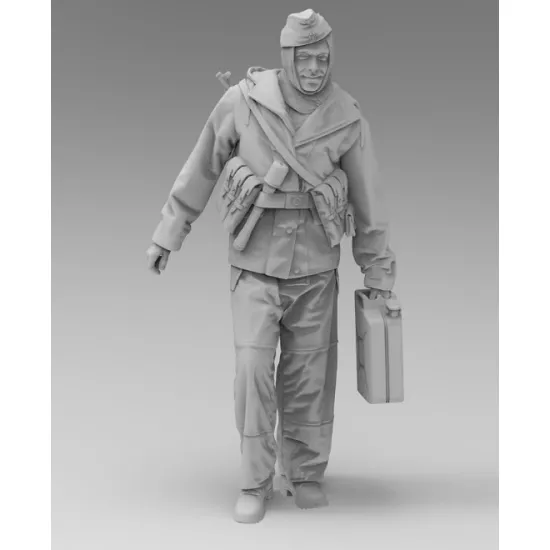 Black Snake Tiger-crew-03 1/35 Tiger Crew Totenkopf In Winter Uniform Eastern Front Resin Kit