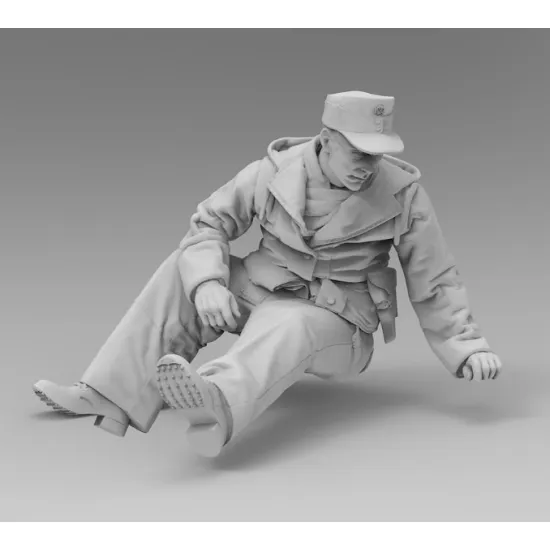 Black Snake Tiger-crew-04 1/35 Tiger Crew Totenkopf In Winter Uniform Eastern Front Resin Kit