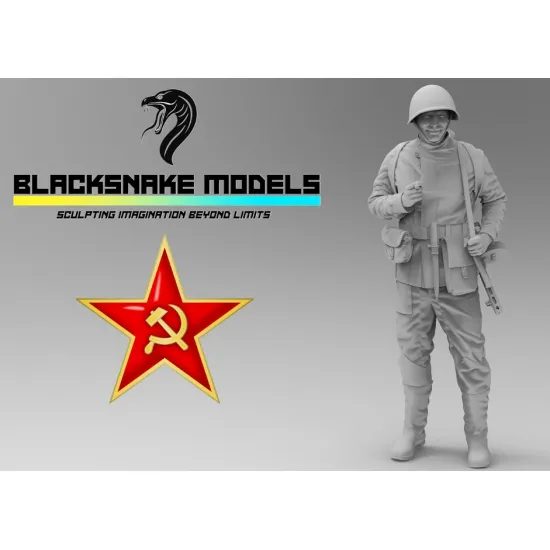 Black Snake Soviet-04 1/35 Red Army Soldier Ww2 Resin Figur Kit