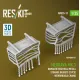 Reskit Rs-avu35-0013 1/35 Merkava Mk 3 Damaged Rear Hull Metall Storage Baskets 2 Pcs W/Workable Chains For Meng Kit 3d Printed